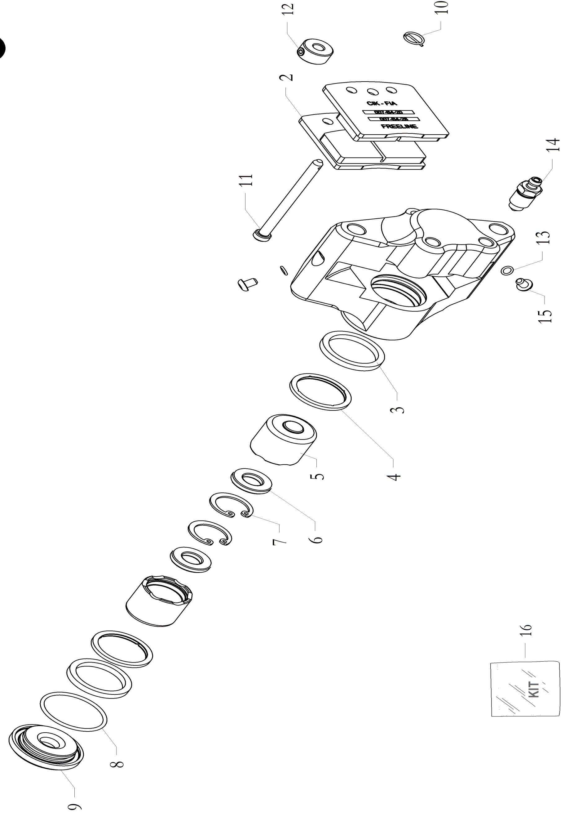 Bremssattel RR-I25x2-H12