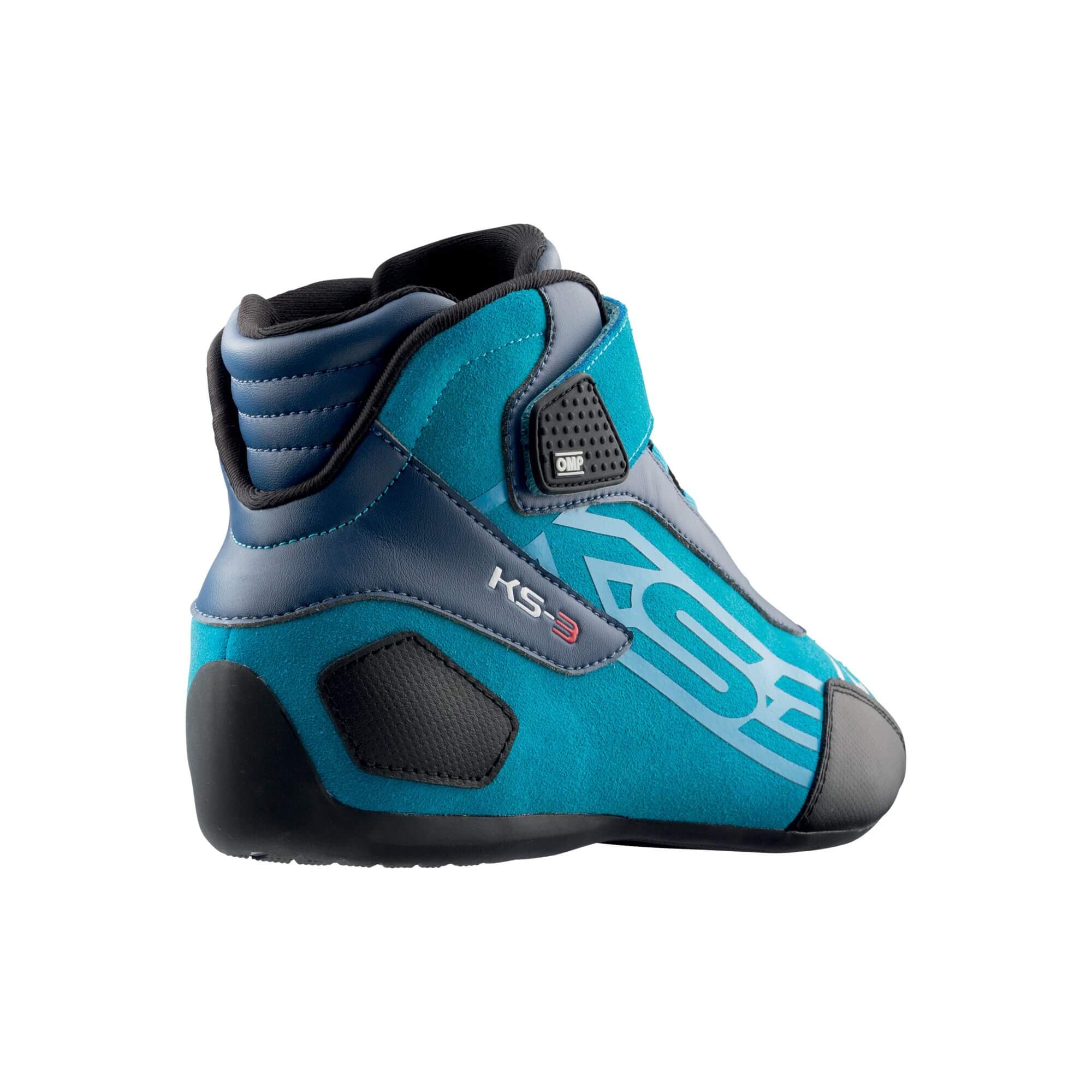 OMP KS-3 Rennkartschuh Leder schwarz/blau