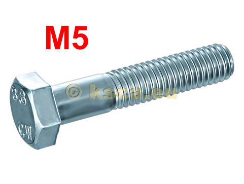 Picture of hexagon head screw M5 8.8