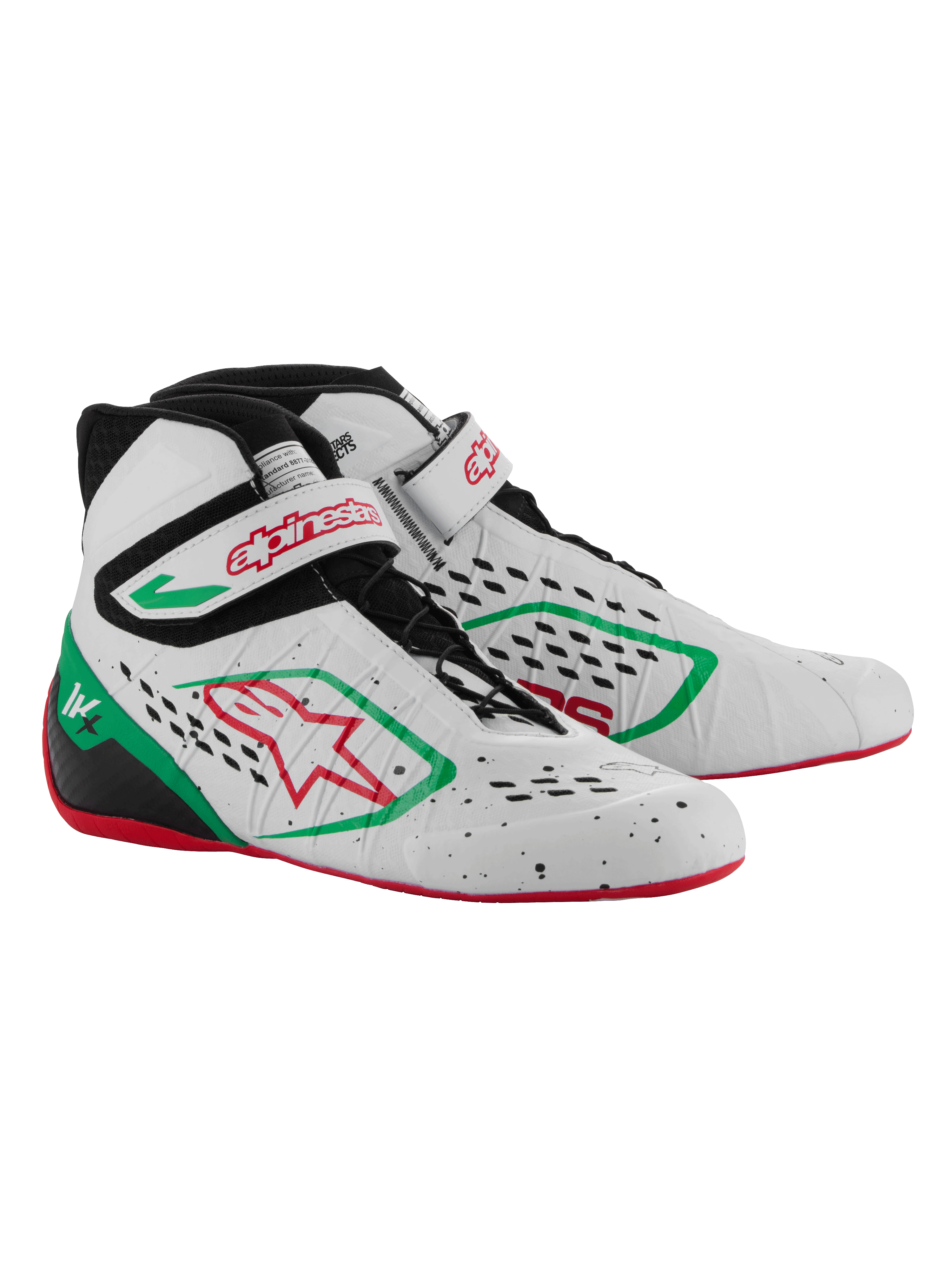 2025 Tech-1 KX V3 shoes white/green/red Homologiert