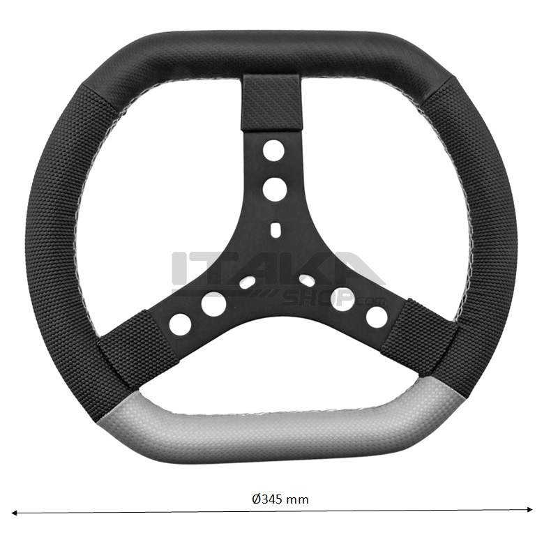 Racing Lenkrad schwarz/Silber 345mm Racing Lenkrad schwarz/Silber 345mm