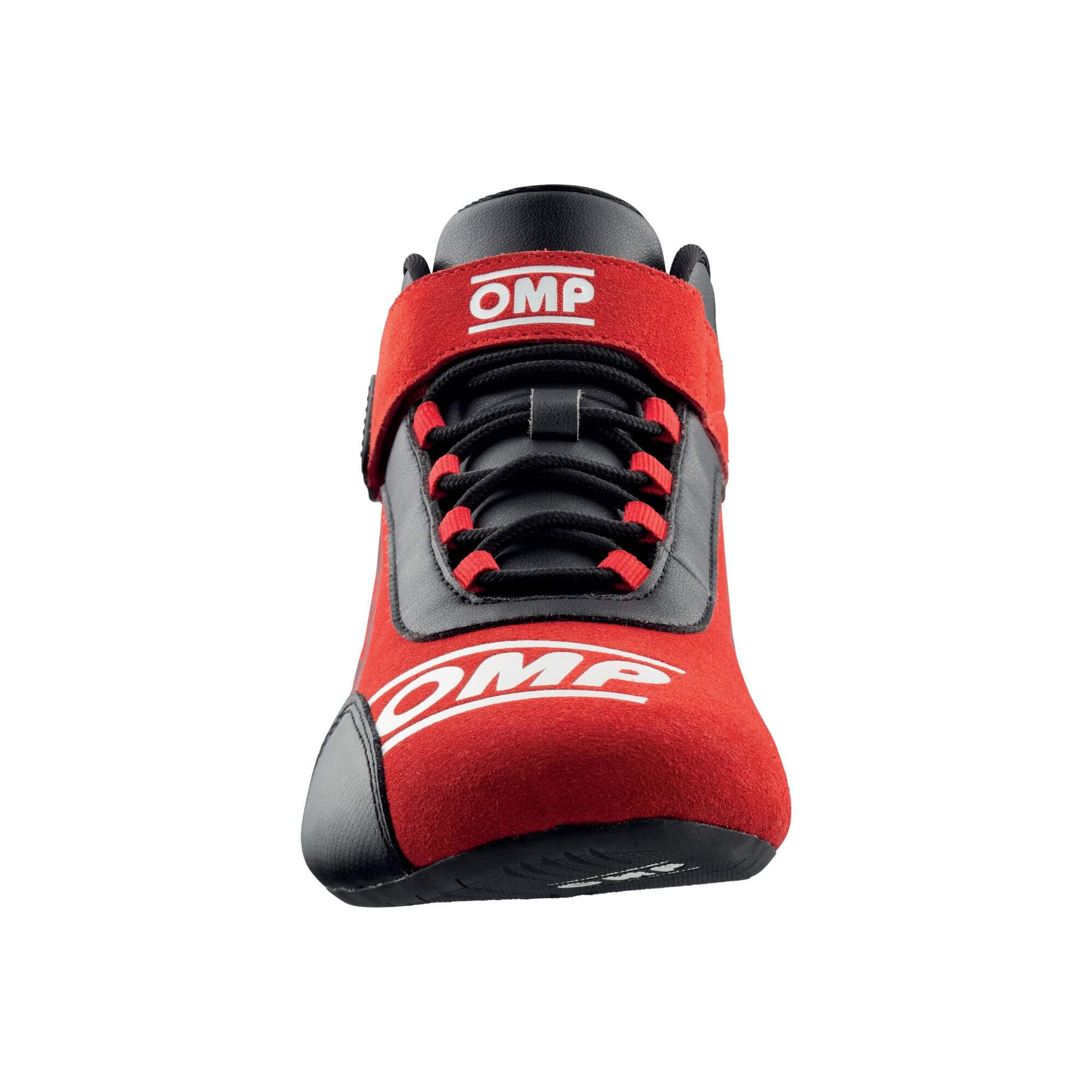 OMP KS-3 Rennkartschuh Leder rot