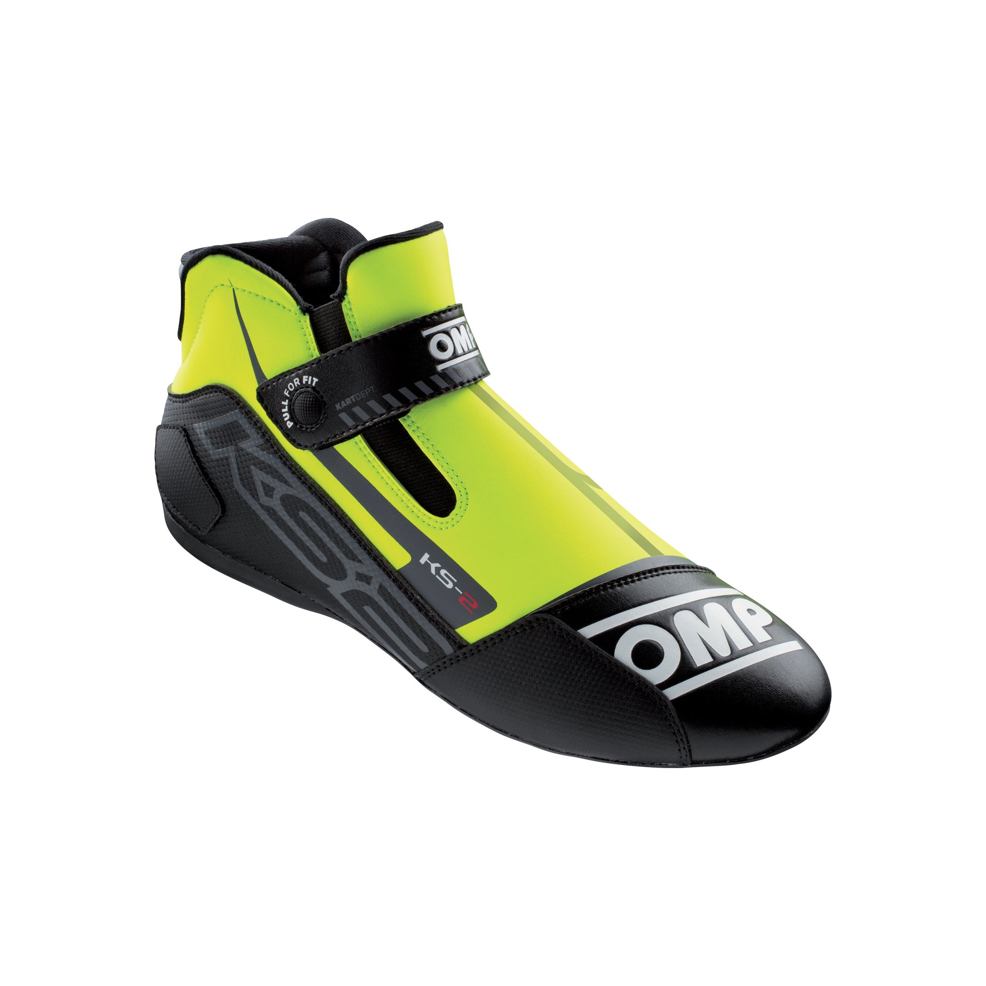 Picture of OMP KS-2 racekart shoes leather black/yellow