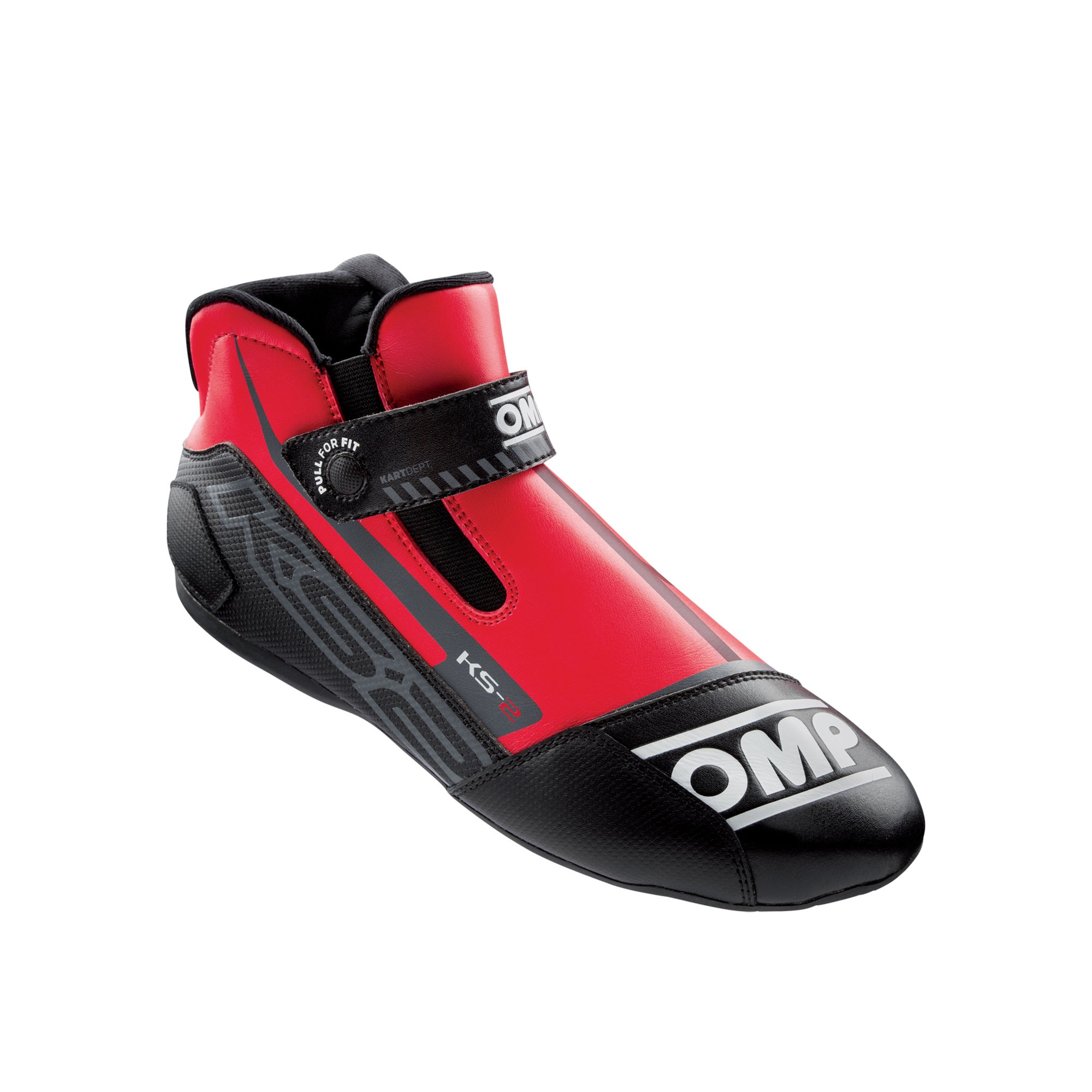 Picture of OMP KS-2 racekart shoes leather red/black