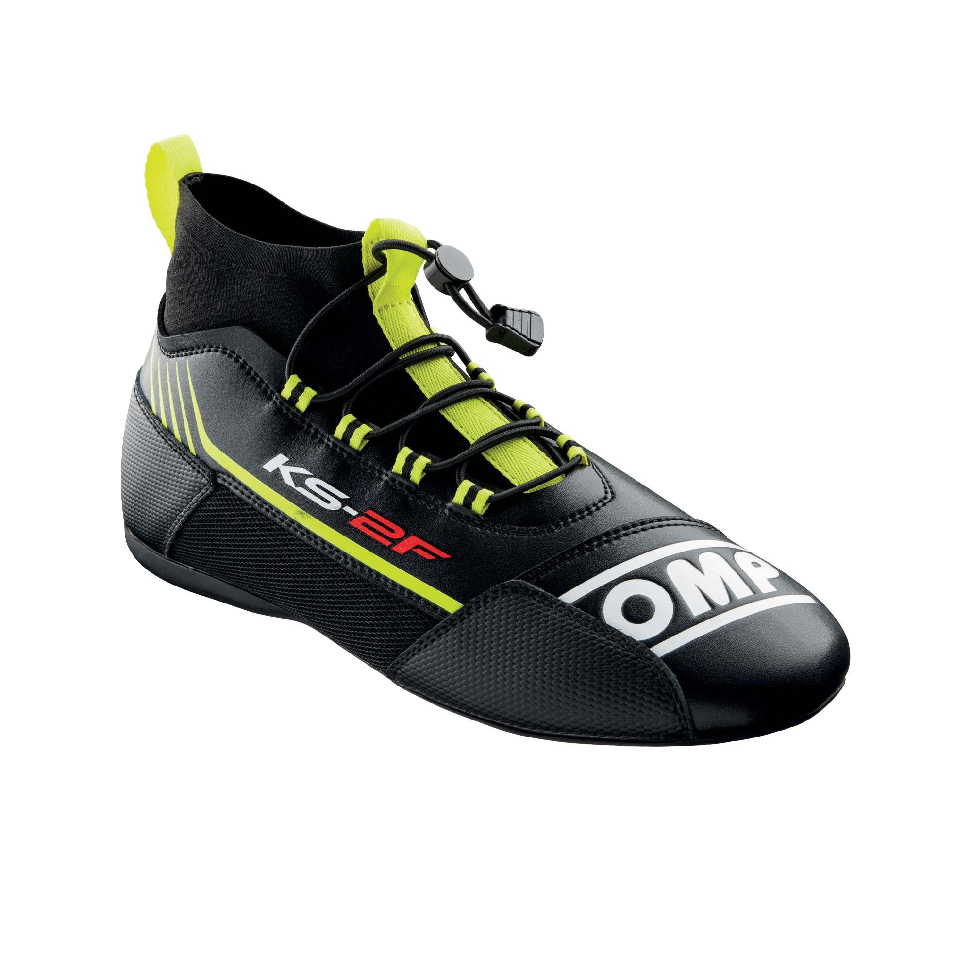 Picture of OMP KS-2F racekart shoes black/neolyellow