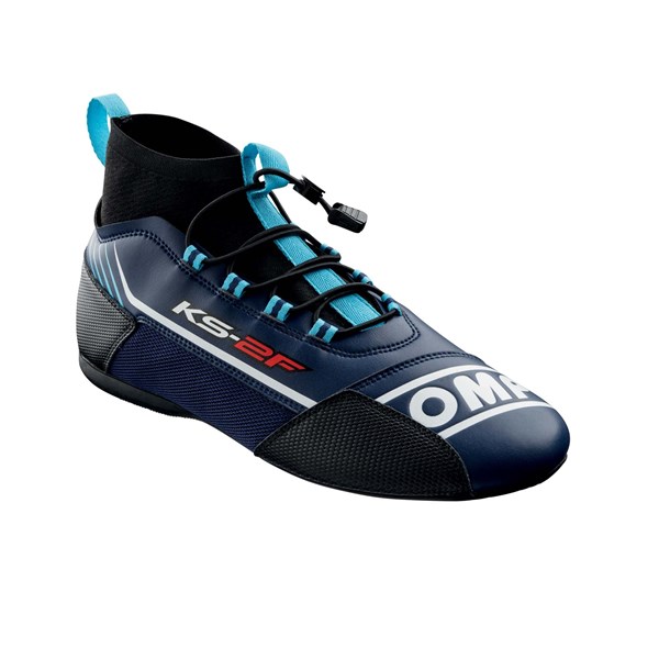 Picture of OMP KS-2F racekart shoes darkblue/cyan