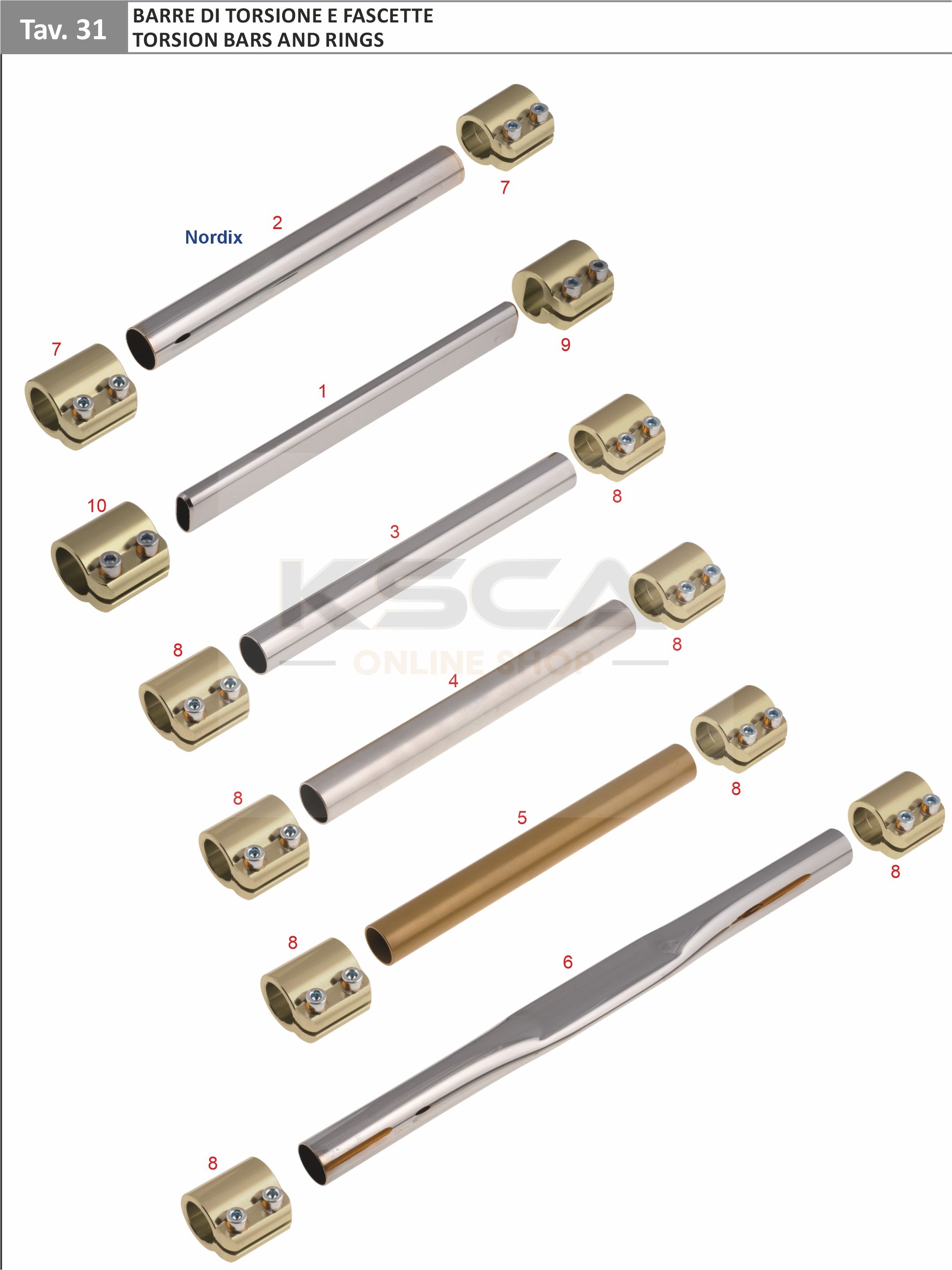 Picture for category Torsion bars and rings