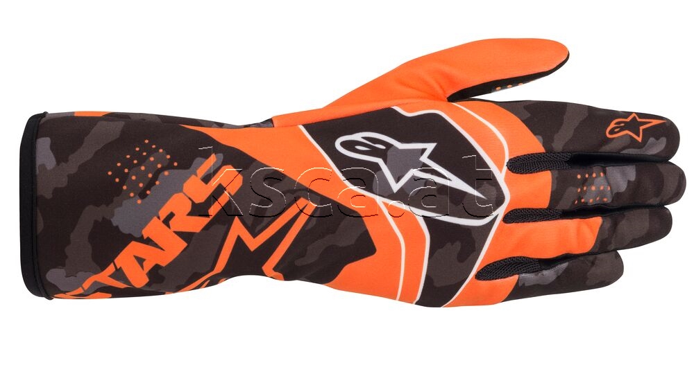 2022 Tech-1 K Race V2 Camo Handschuhe orange/schw.