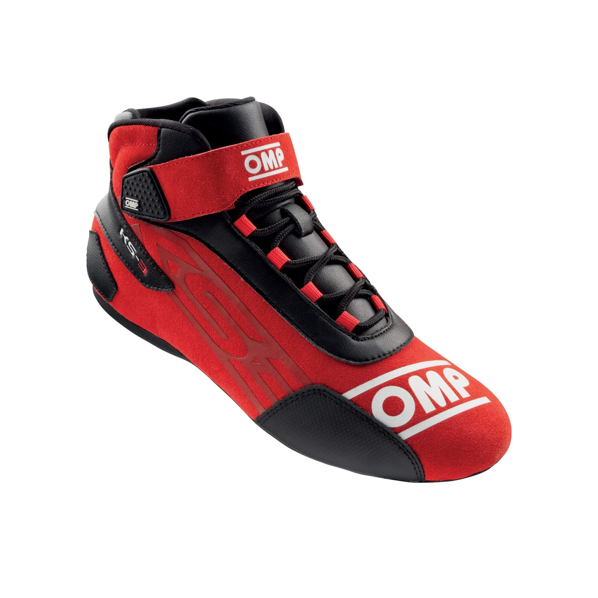 OMP KS-3 Rennkartschuh Leder rot