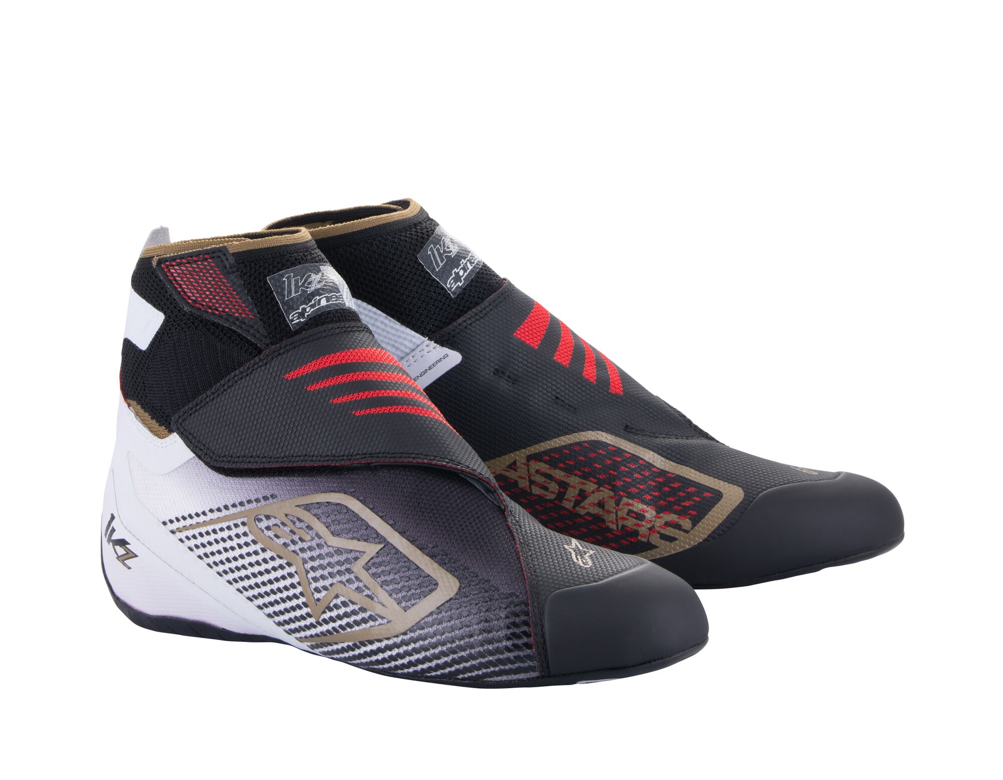 2025 Tech-1 KZ V2 Rennschuhe schwarz/weiß/gold