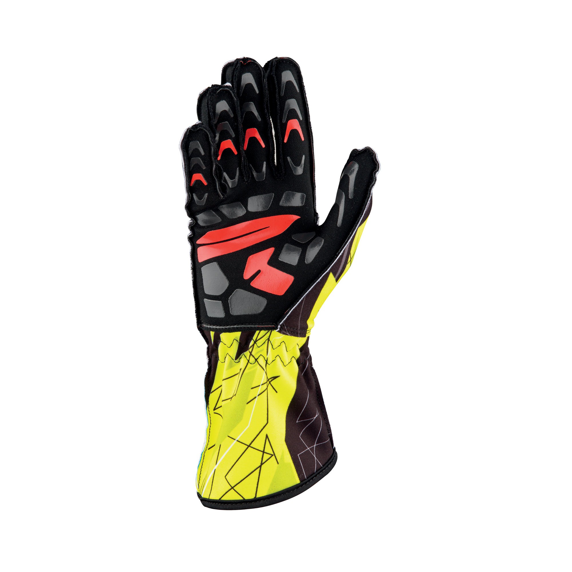 OMP KS-2 ART Rennhandschuh schwarz/gelb