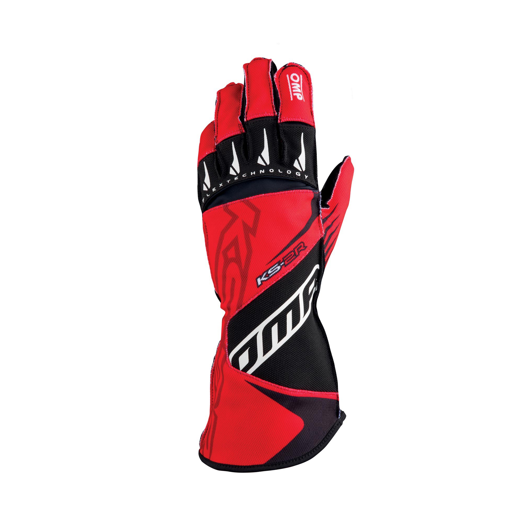 OMP KS-2R Rennhandschuh rot/schwarz 