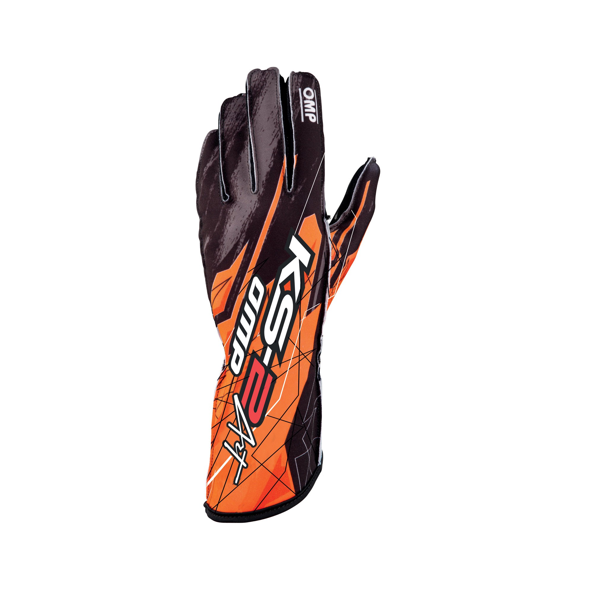 OMP KS-2 ART Rennhandschuh schwarz/orange