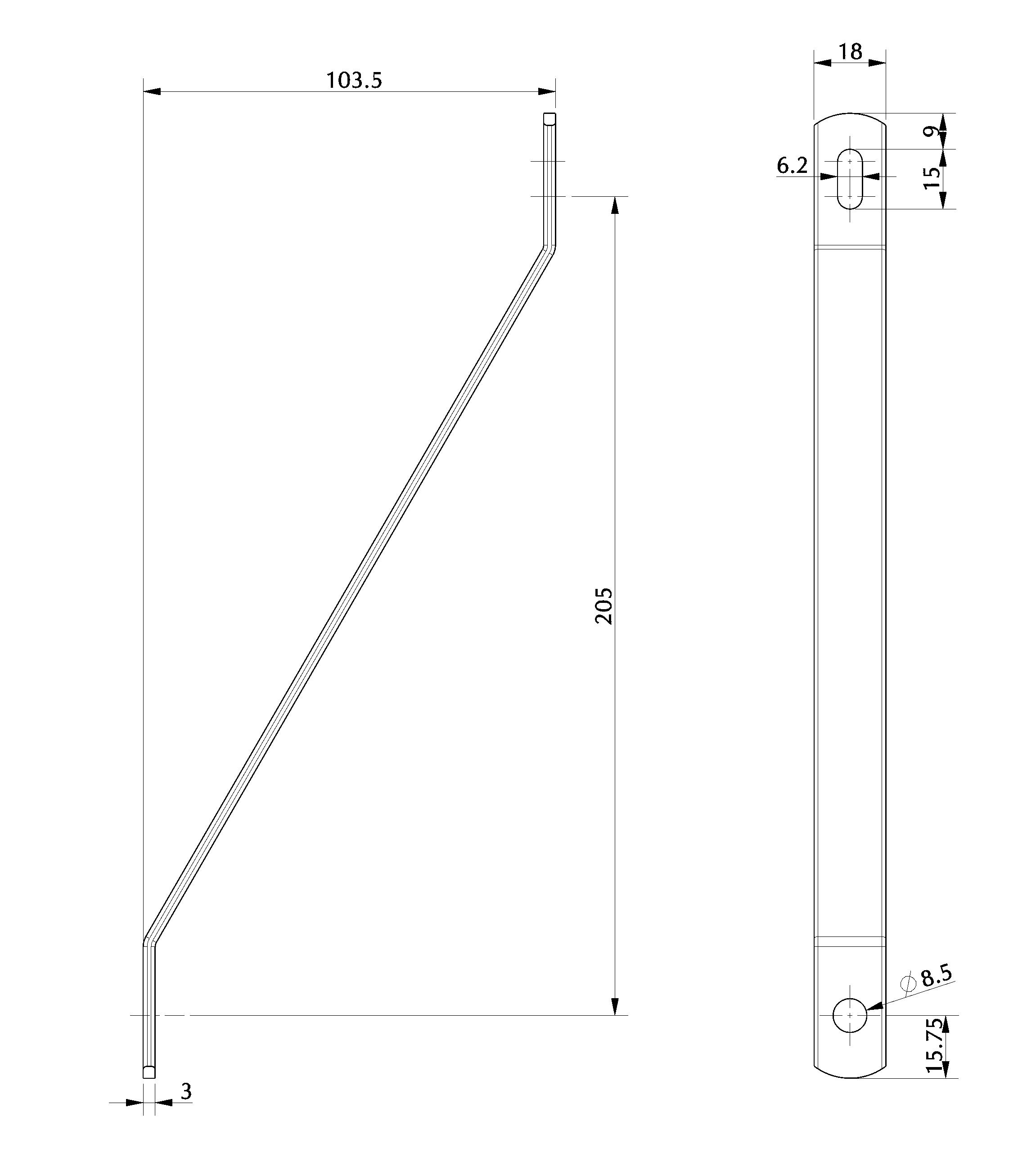 Frontschild Halter oben 2Stk. passend für KR und Birel