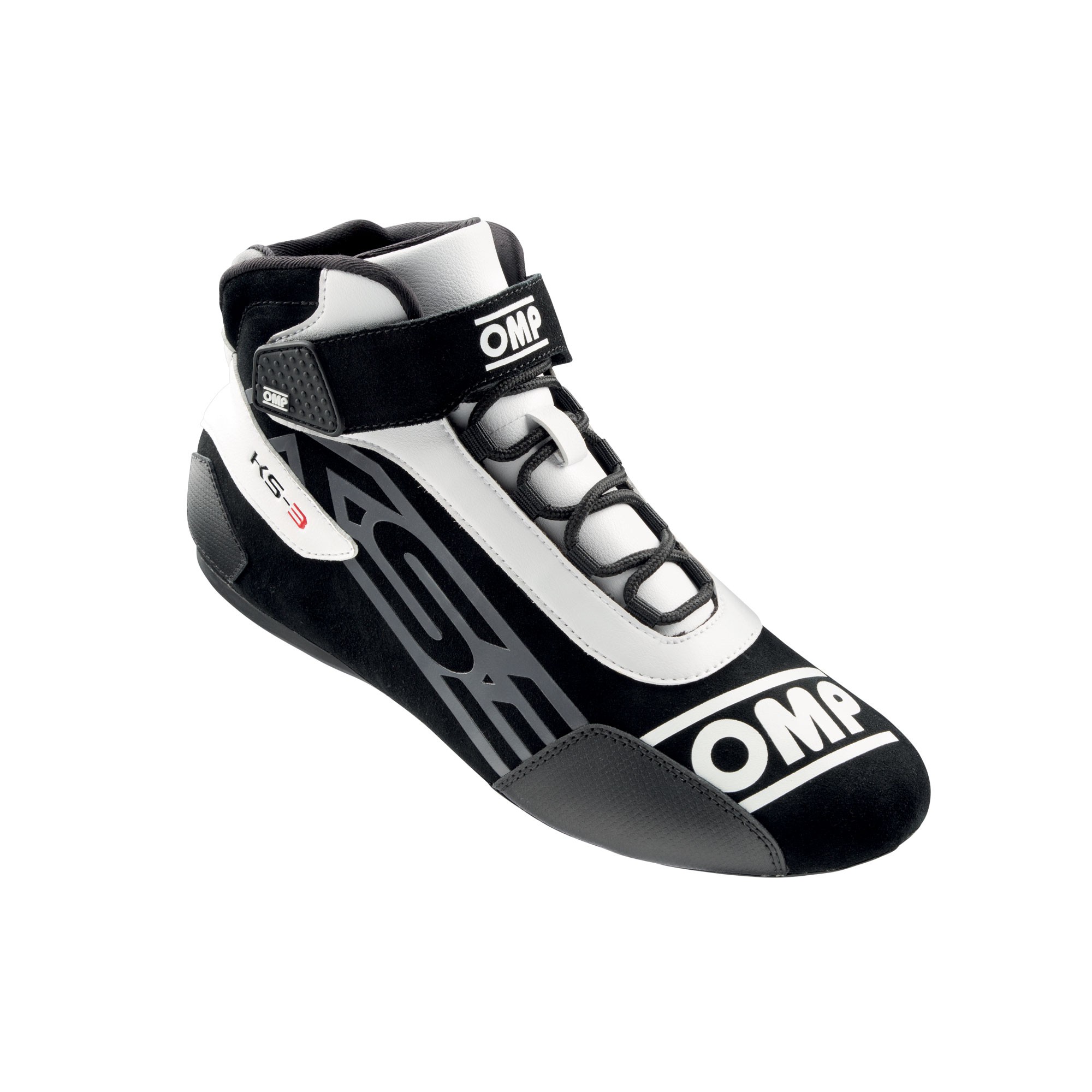 OMP KS-3 Rennkartschuh Leder schwarz/weiß OMP KS-3 Rennkartschuh Leder schwarz/weiß