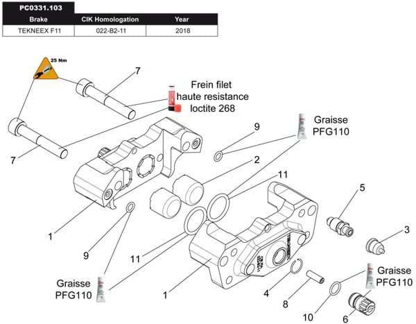 4 Kolben Bremszylinder Ø20-F11