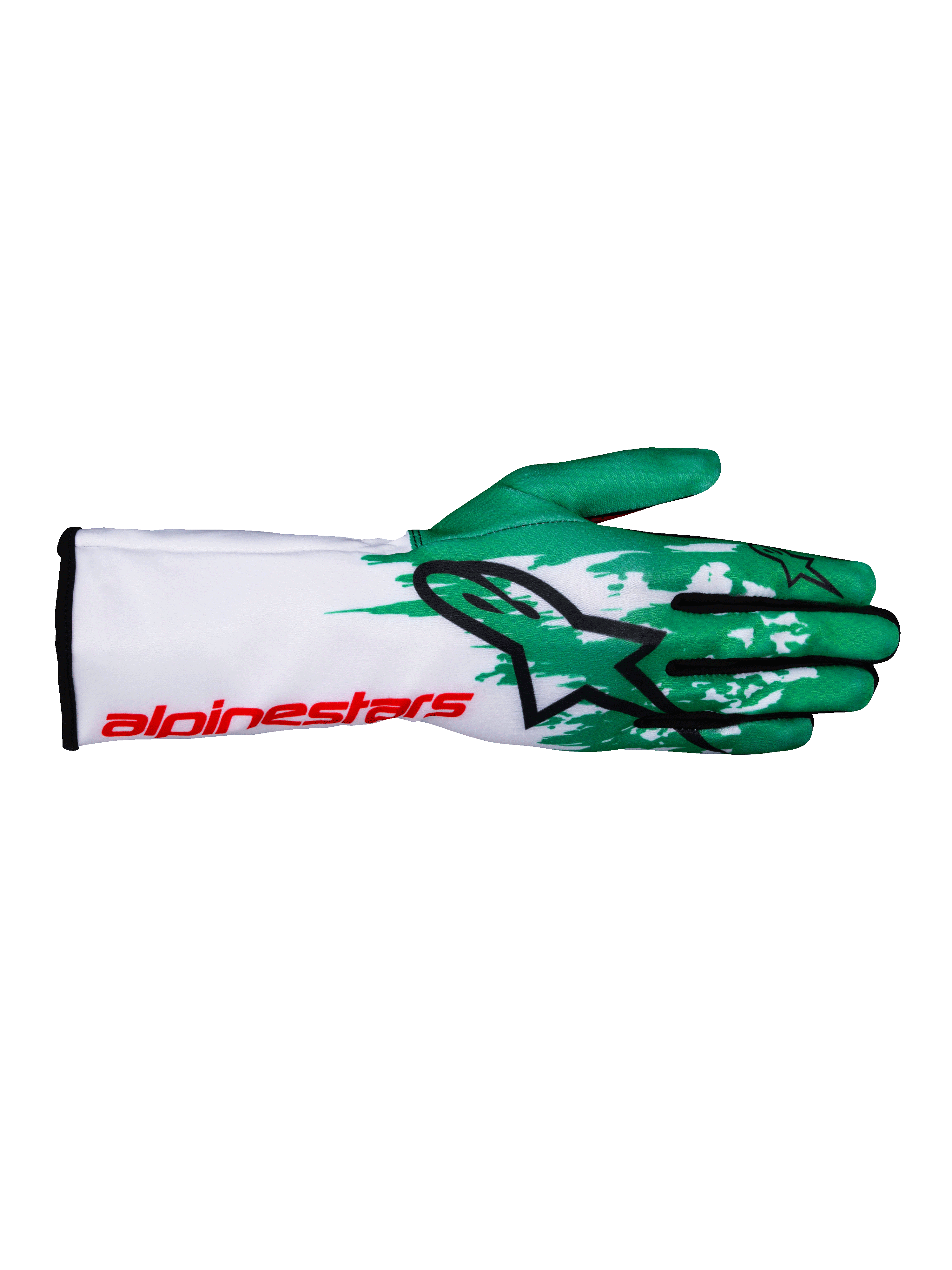 2026 Tech-1 K V3 Handschuhe weiß/grün/rot Homologiert FIA 8877-2022