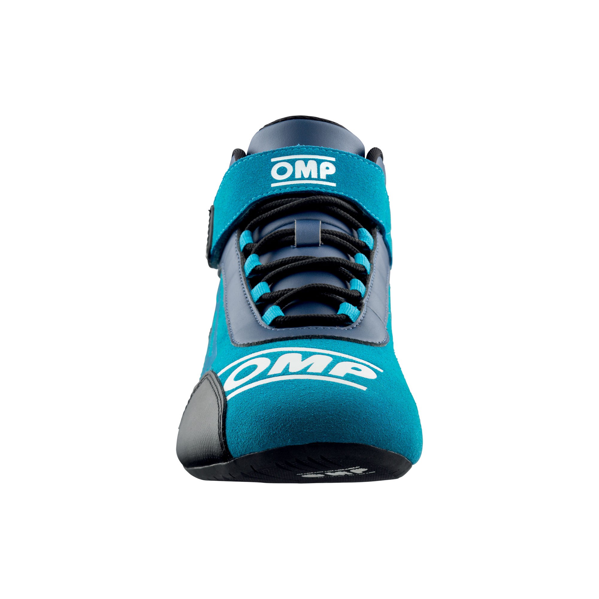 OMP KS-3 Rennkartschuh Leder schwarz/blau