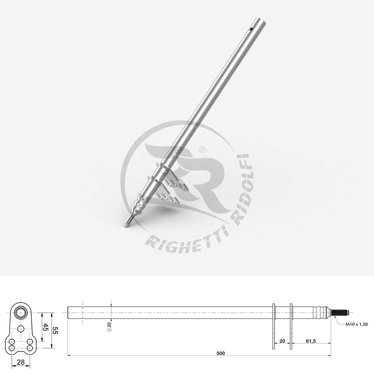 Lenkstange 10mm, L500mm für OTK Lenkstange 10mm, L500mm für OTK