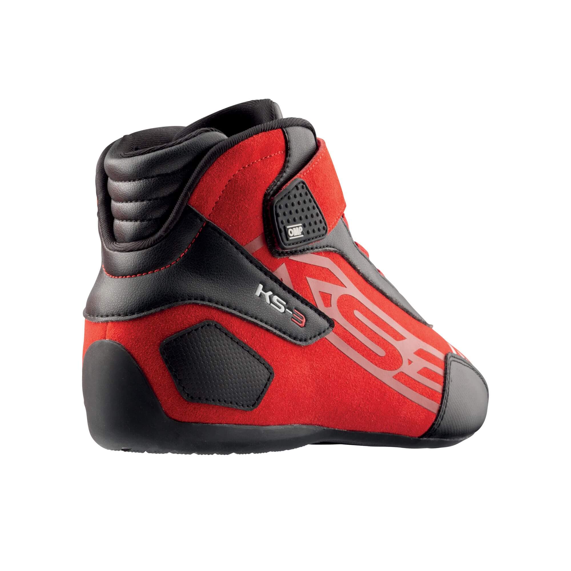 OMP KS-3 Rennkartschuh Leder rot