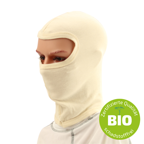 Sturmhaube BIO-Cotton 200g schwer natur Sturmhaube BIO-Cotton 200g schwer natur
