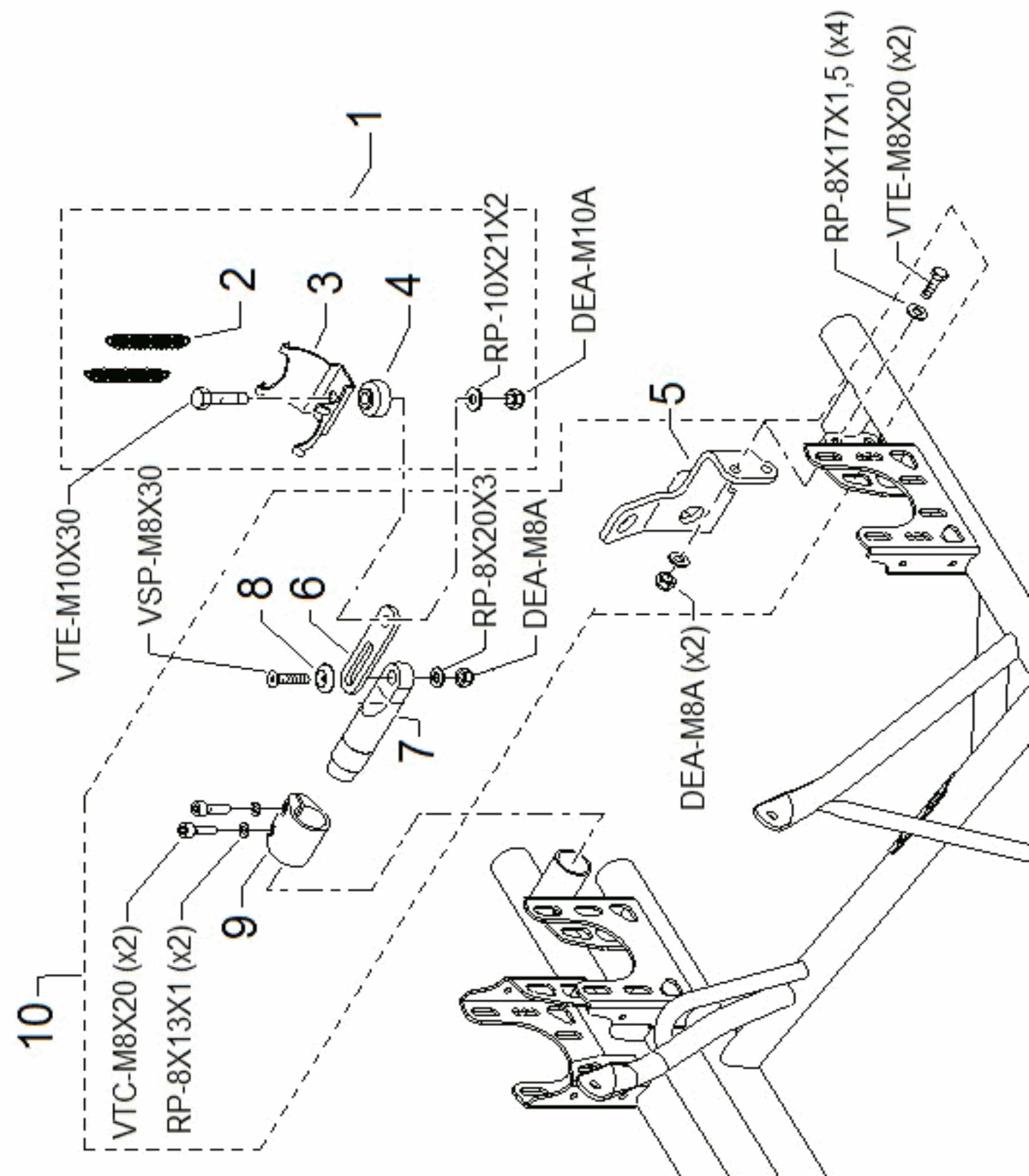 Auspuffhalter Rotax