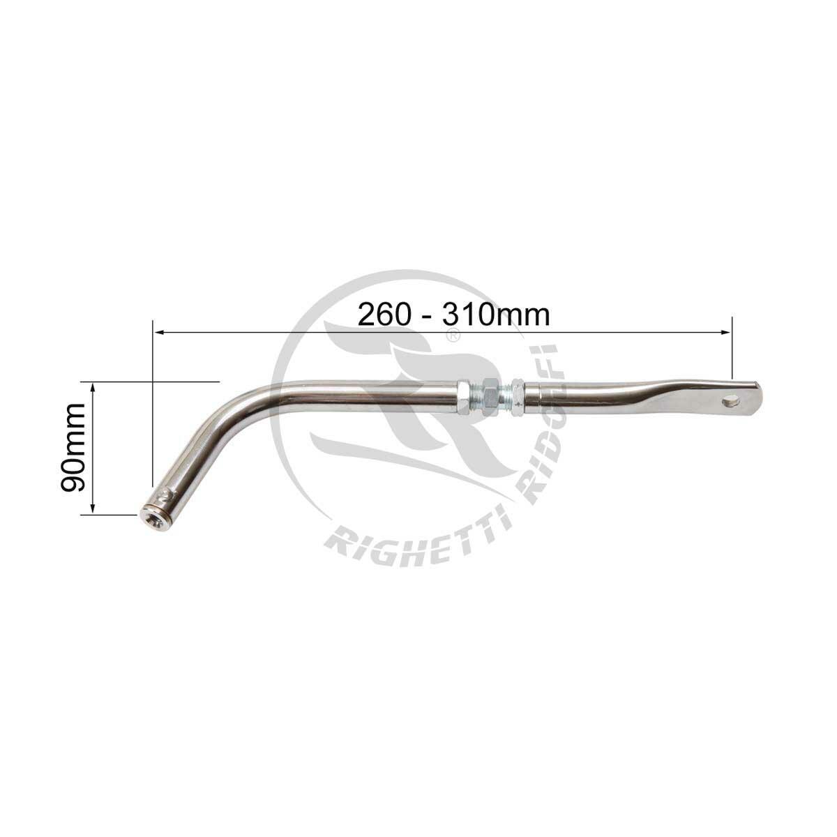 RR Sitzstrebe verstellbar mit Bogen 90mm RR Sitzstrebe verstellbar mit Bogen 90mm