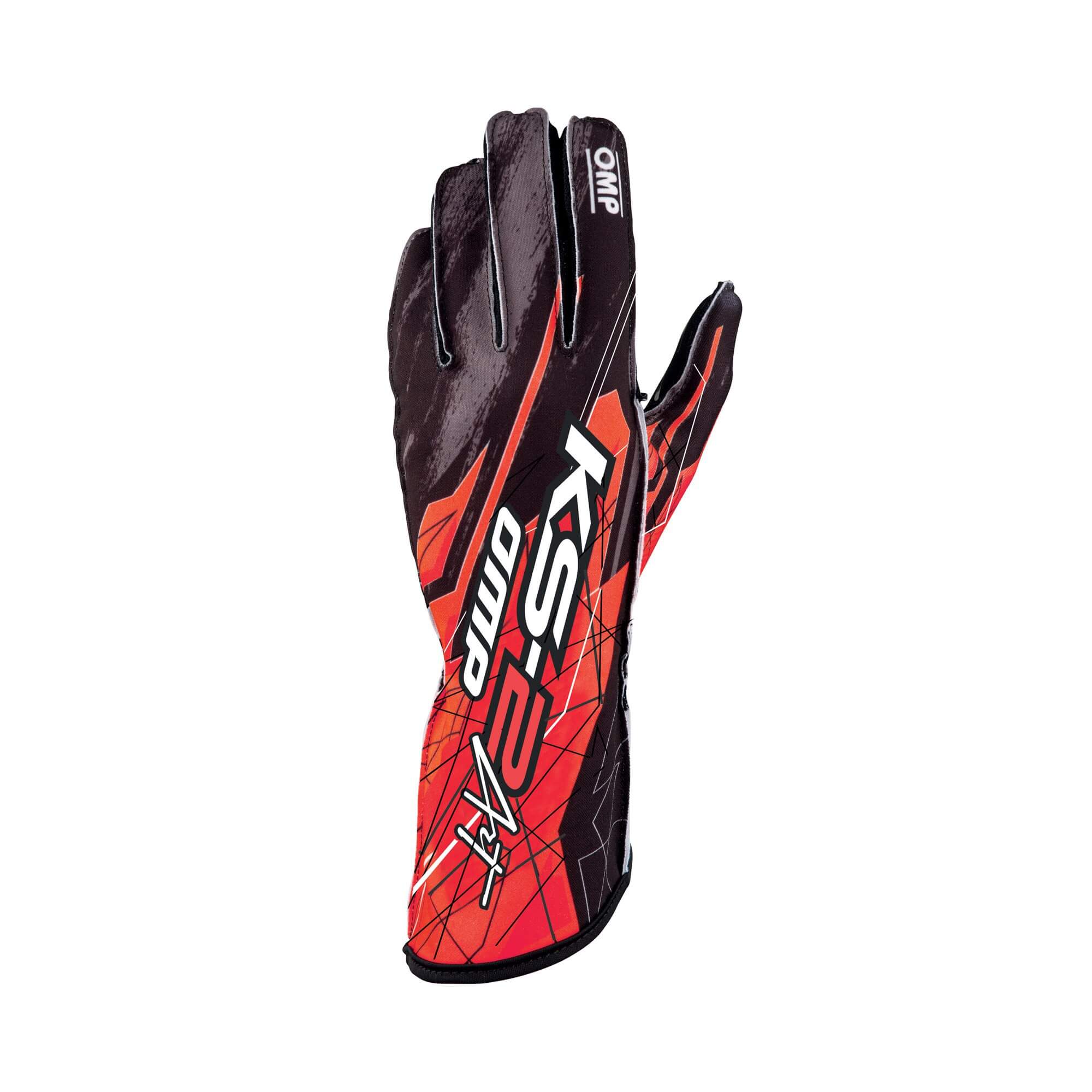 OMP KS-2 ART Rennhandschuh schwarz/ro