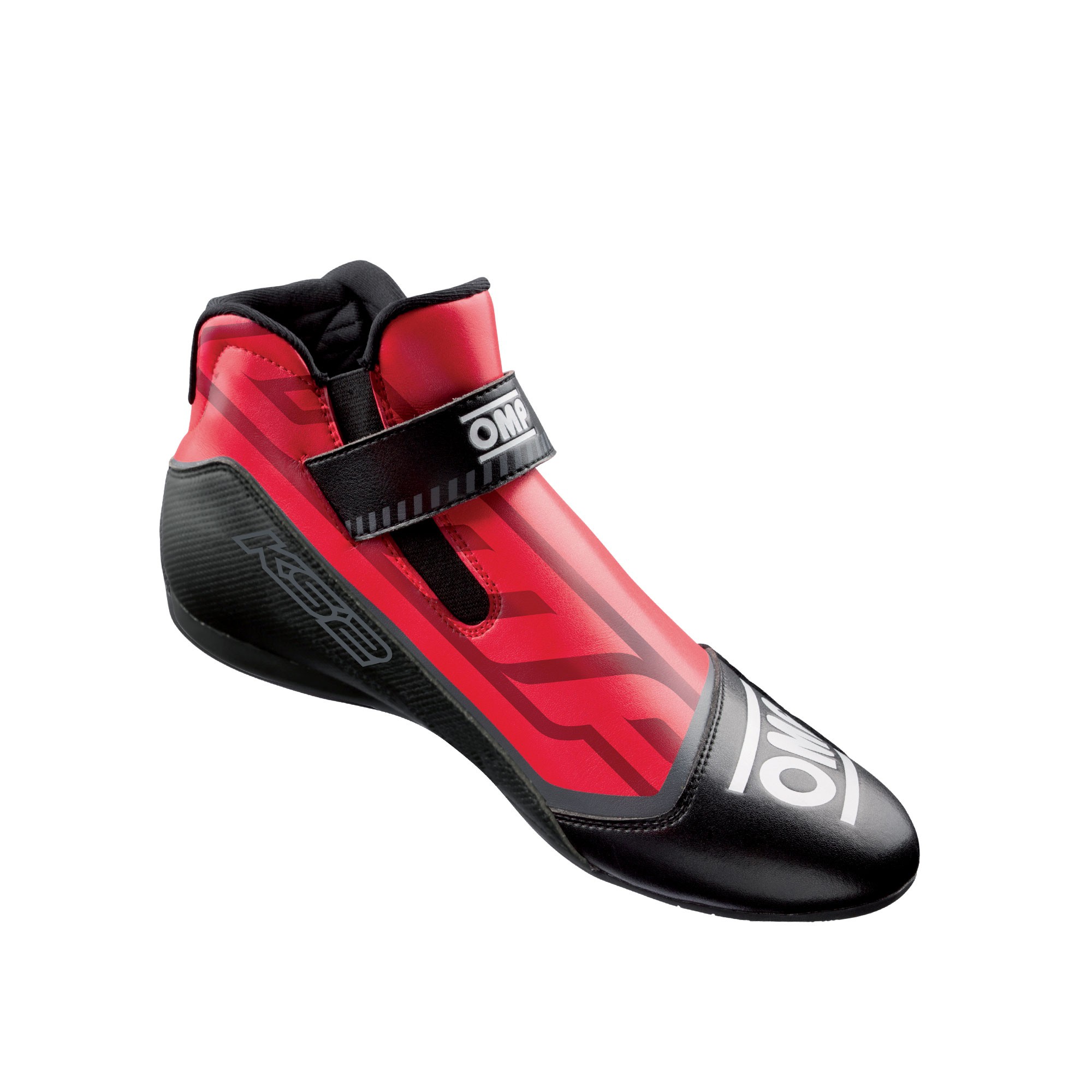 OMP KS-2 Rennkartschuh Leder rot/schwarz